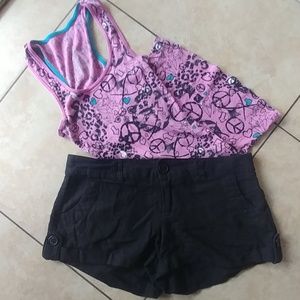 EUC Miley Cyrus & Max Azria Shorts & Tank Top